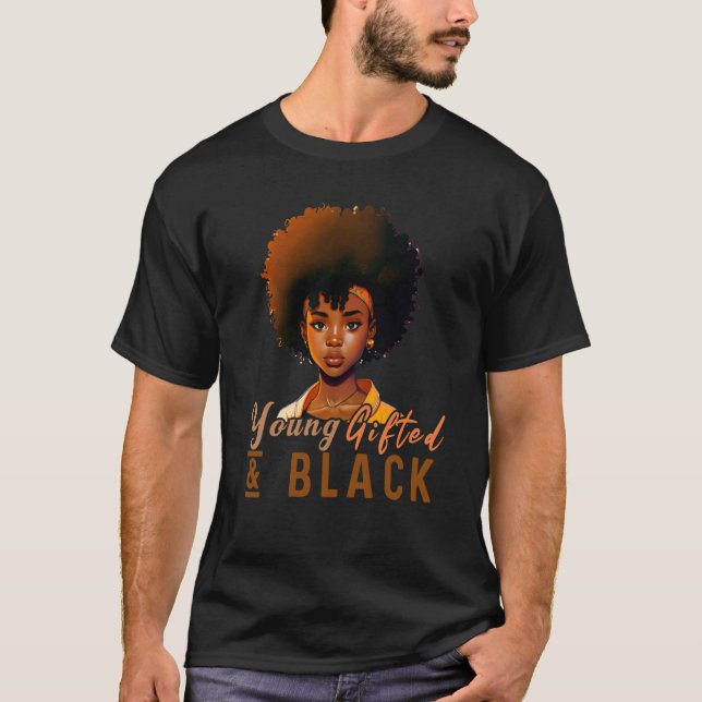 T-shirt Young ed & Black African American Black History Mo (Devant)