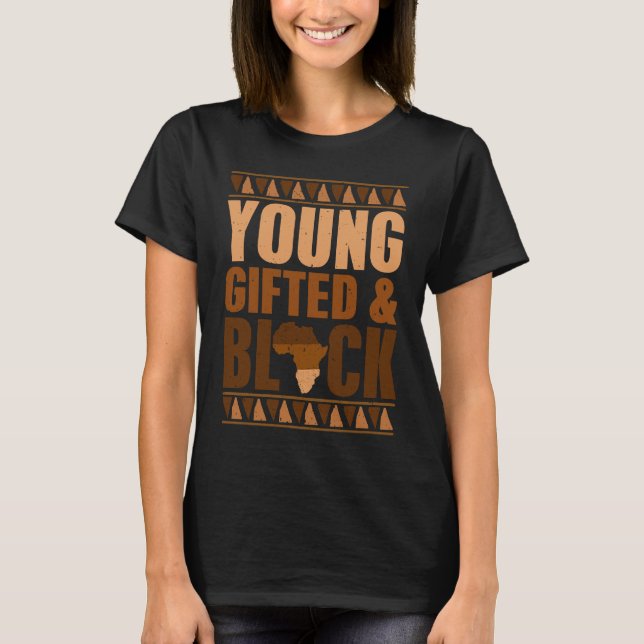 T-shirt Young ed Black Black Girl Magic Black History Mela (Devant)