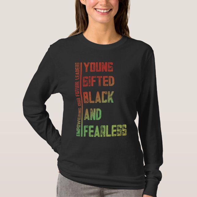 T-shirt Young, Gifted, Black, Fearless A Tribute to Americ (Devant)