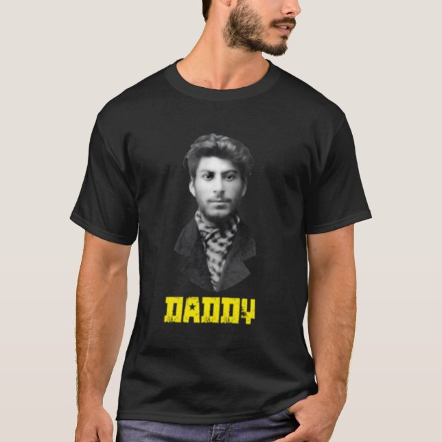 T-shirt Young Joseph Stalin Daddy Ussr socialiste (Devant)