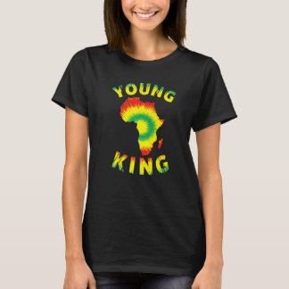 T-shirt Young King Africa Carte Kente Cloth Hommes Femmes