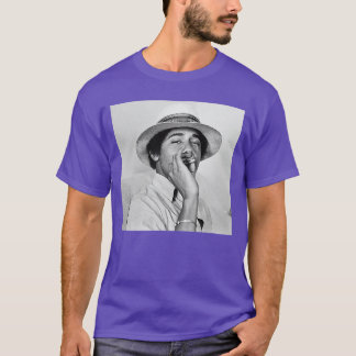 T-shirt Young Obama College smoking vintage Barack Obama