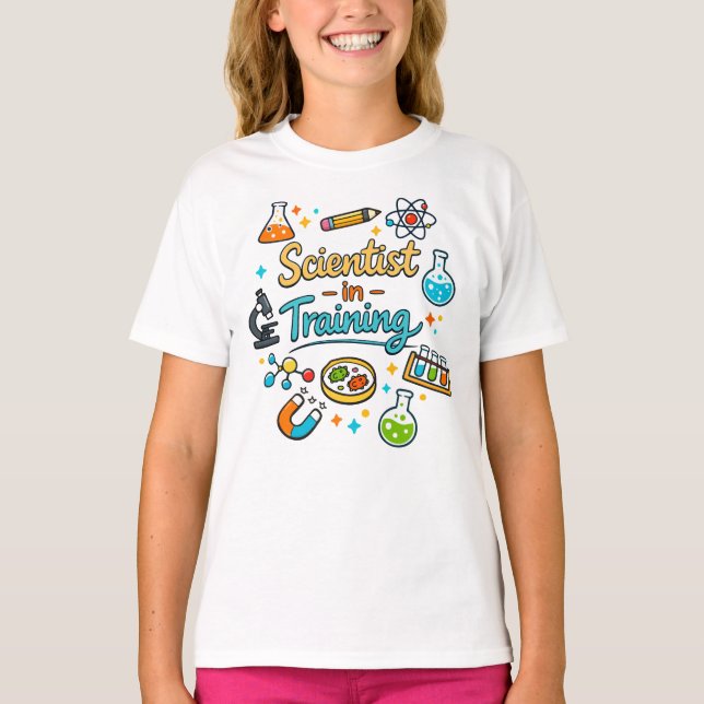 T-shirt Young Scientist in Training Invitation (Devant)