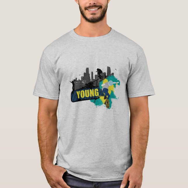 T-shirt Young Skateboard Men (Devant)