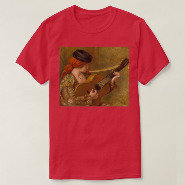 T-shirt Young Spanish Woman with a Guitar by Auguste Renoi (Design devant)