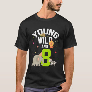 T-shirt Young Wild And 8 Animal Zoo B-Day