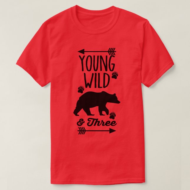 T-shirt Young Wild Et Trois (Design devant)