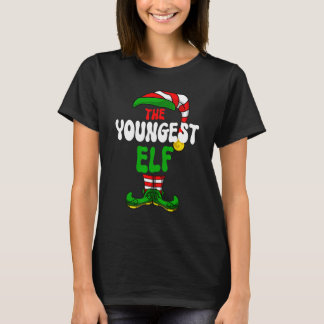 T-shirt Youngest Elf Family Matching Group Merry Christmas