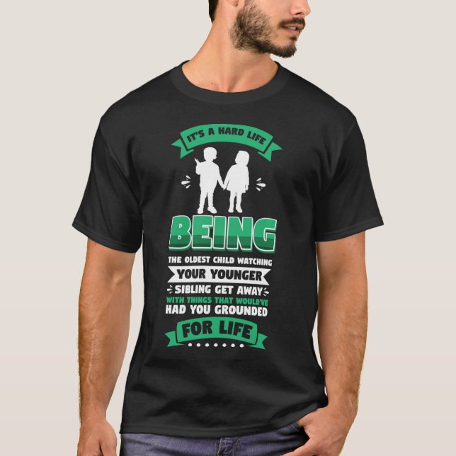 T-shirt Youngest Middle Oldest Sibling Grounded Classic T- (Devant)