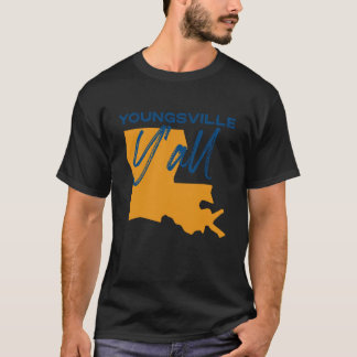 T-shirt Youngsville Louisiane Y'all LA Fierté Carte État C