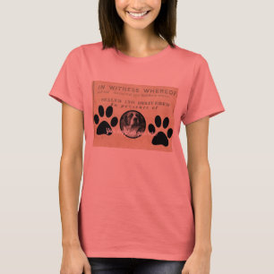 T-shirt Your Dog Photo n Paws 1860 Document juridique drôl