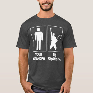 T-shirt Your Grandpa My Grandpa Guitar Rock N Roll Music B