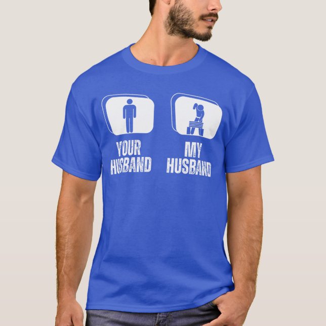 T-shirt Your Husband My Husband Wife Karate funny (Devant)