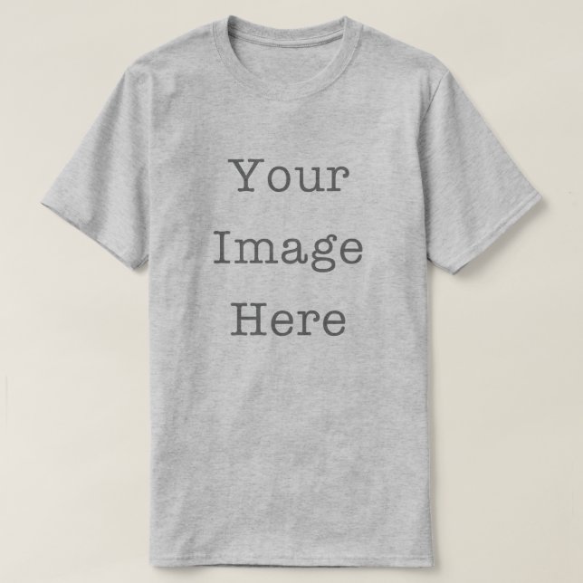 T-shirt Your Image Here Customizable Personalized Grey (Design devant)