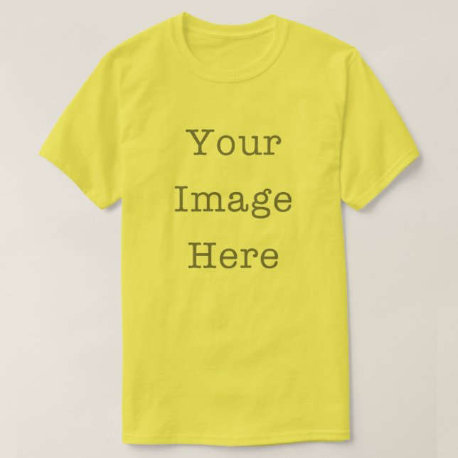 T-shirt Your Image Here Customizable Personalized Yellow (Design devant)
