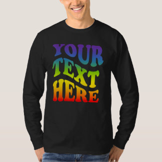 T-shirt Your Text Here Rainbow Lgbtq Lesbian Gay Pride