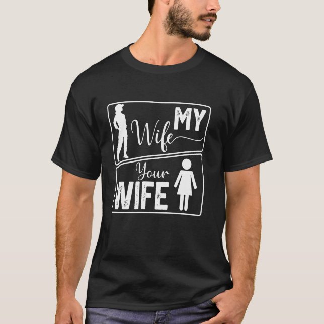 T-shirt Your Wife My Wife Funny Mechanic Wife Valentine De (Devant)