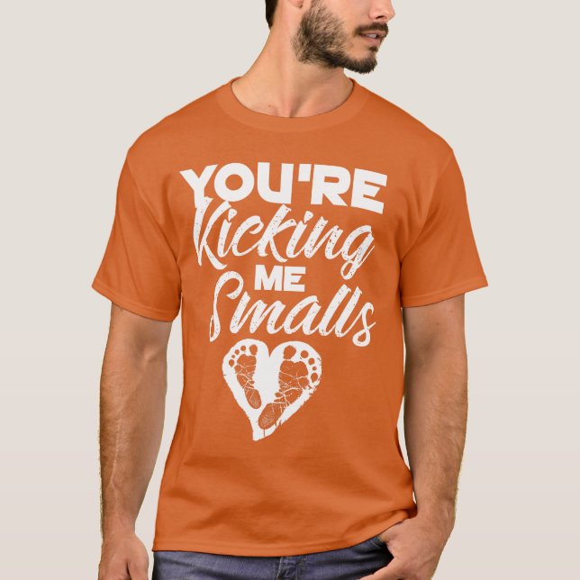 T-shirt Youre Kicking Me Smalls Cute Pregnant Baseball Gif (Devant)