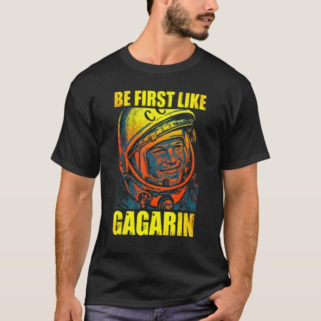 T-shirt Youri Gagarine Cosmonaute Astronaut Premier servic (Devant)
