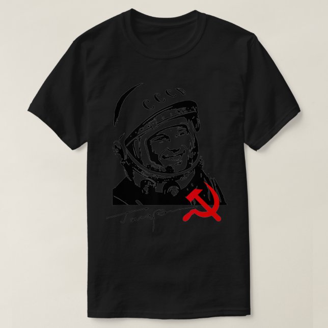 T-shirt Youri Gagarine URSS Roscosmos Cosmonaut (Design devant)