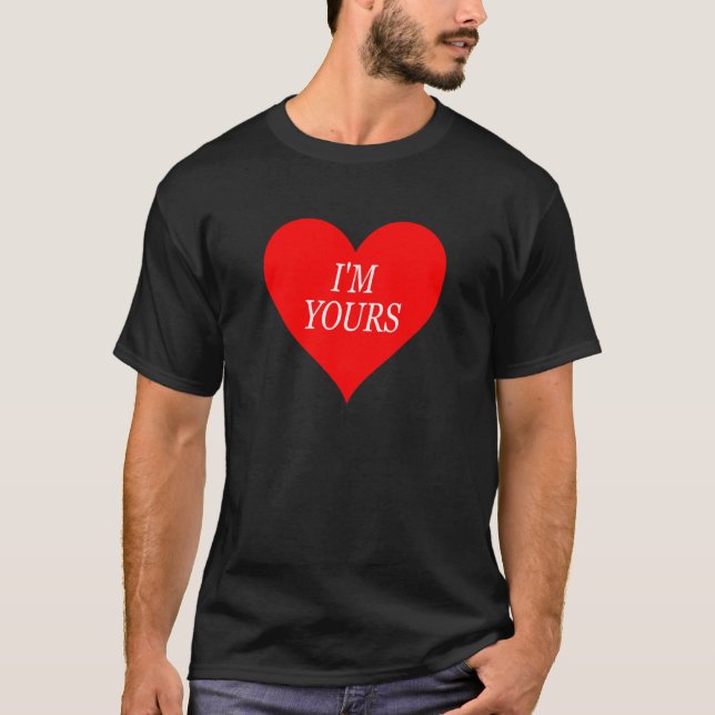 T-SHIRT YOURS AF VALENTINE'S SAYING DECORATIONS LADIES WOM (Devant)