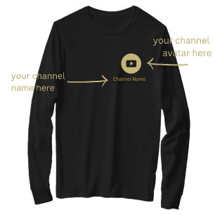 T-SHIRT YOUTUBE CONTENT CREATOR AVATAR NOM DE CANAL OR