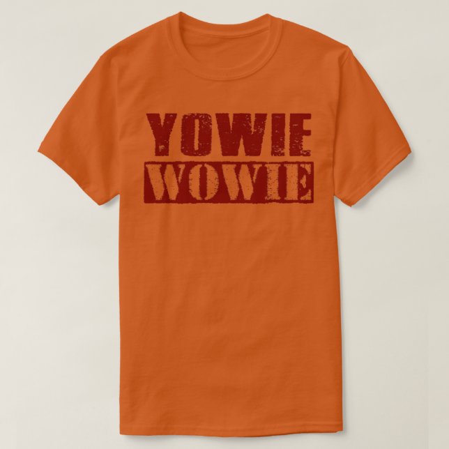 T-shirt Yowie Wowie Texte Vintage Maroon (Design devant)