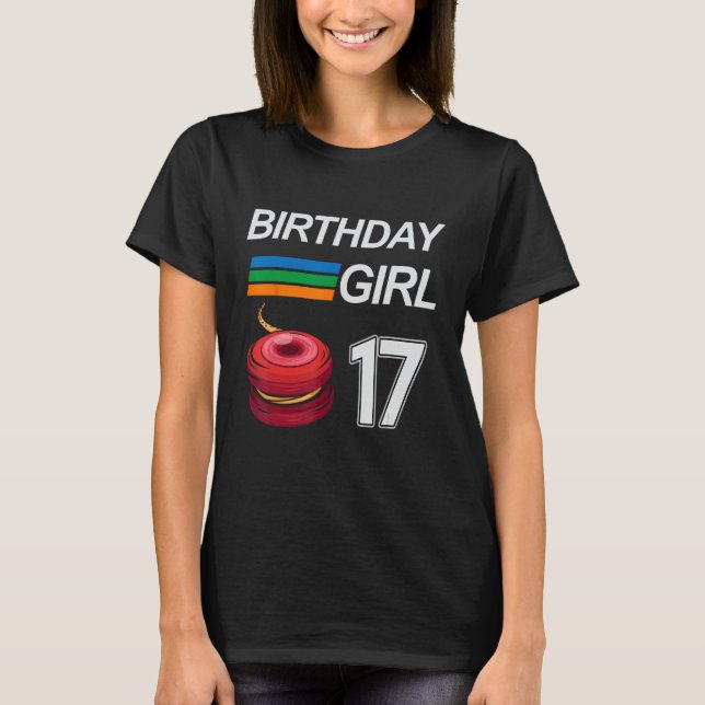 T-shirt YOYO 17 Anniversaire Pour Filles Enfants YOYO (Devant)