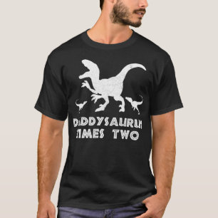 T-shirt YSAURUS TIMES DEUX Jumeaux Père Papa Enfants Dinos