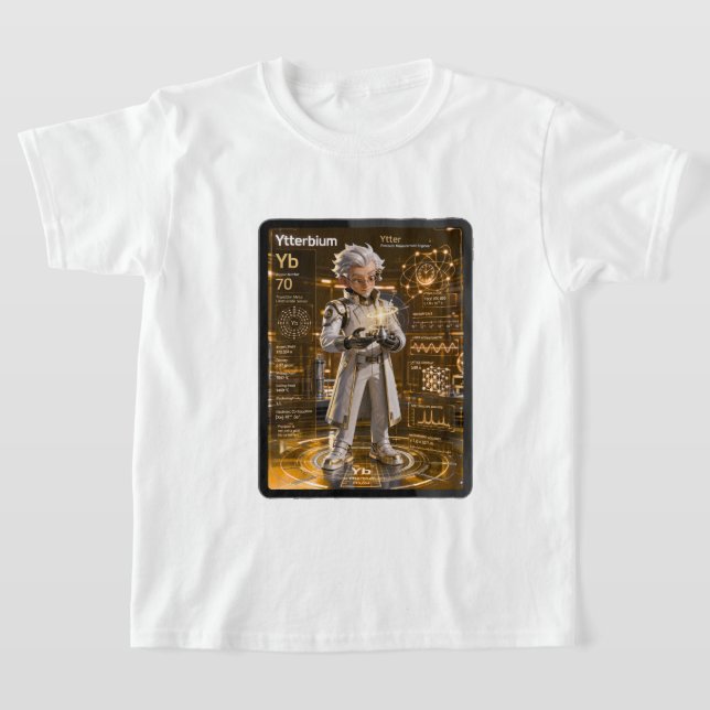 T-shirt  Ytterbium (Yb) – Collection ATOMIVRA™ (Poser)