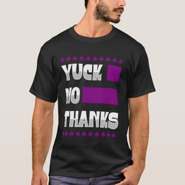 T-shirt Yuck No Thanks Ace Symbole de la fierté sexuelle A (Devant)