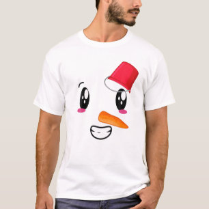 T-shirt Yukidaruma Snowman Face Avec Carotte I Kawaii Anim