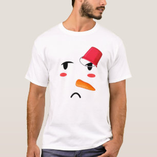 T-shirt Yukidaruma Snowman Face Avec Carotte I Kawaii Anim