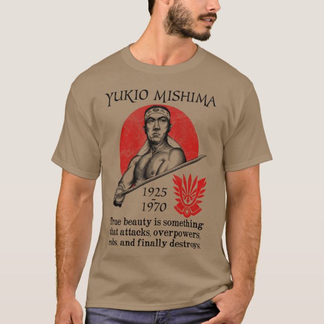 T-shirt Yukio Mishima Double friends vintage (Devant)