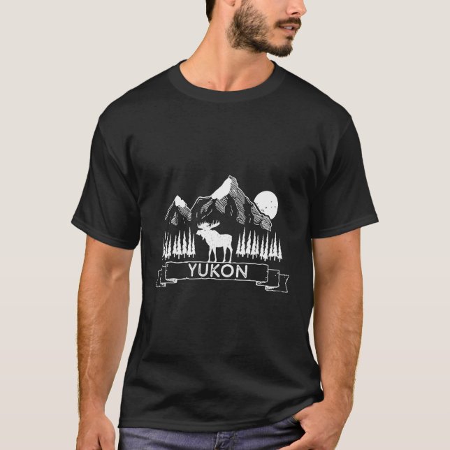 T-shirt Yukon Canada Mountain Moose Yukon Canada (Devant)