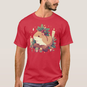T-shirt Yuletide Capybara, Capy de vacances à Holly