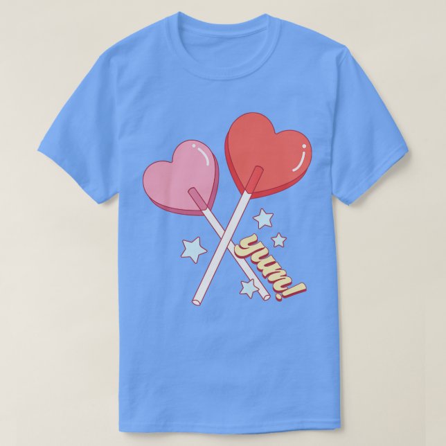 T-shirt Yum Valentine Lollipops (Design devant)