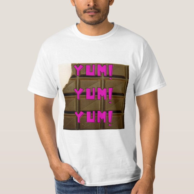 T-shirt "Yum ! Yum ! Yum ! Chocolat" T - Chemise (Devant)