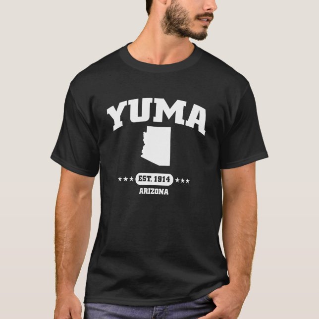 T-shirt Yuma Arizona AZ Throwback Athletic Men Women (Devant)