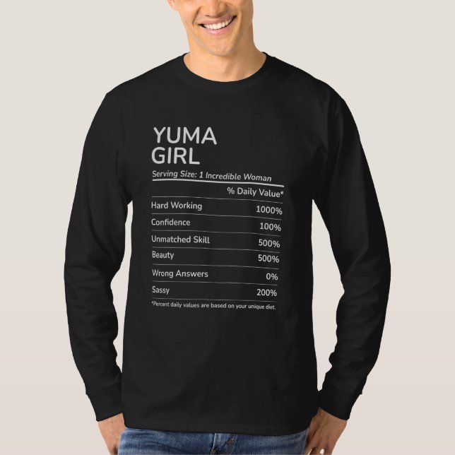 T-shirt Yuma Girl Funny Arizona Hometown (Devant)