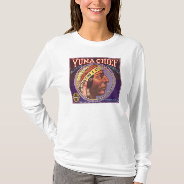 T-shirt Yuma LabelRedlands orange en chef, CA (Devant)