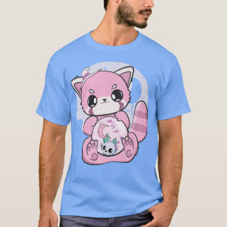 T-shirt Yume Kawaii Rouge Panda Sphère de verre Fairy Kei 