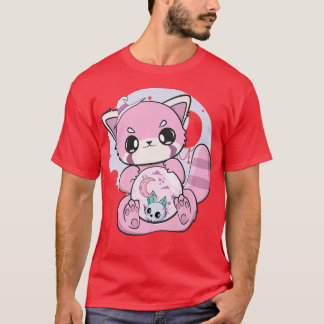 T-shirt Yume Kawaii Rouge Panda Sphère de verre Fairy Kei 