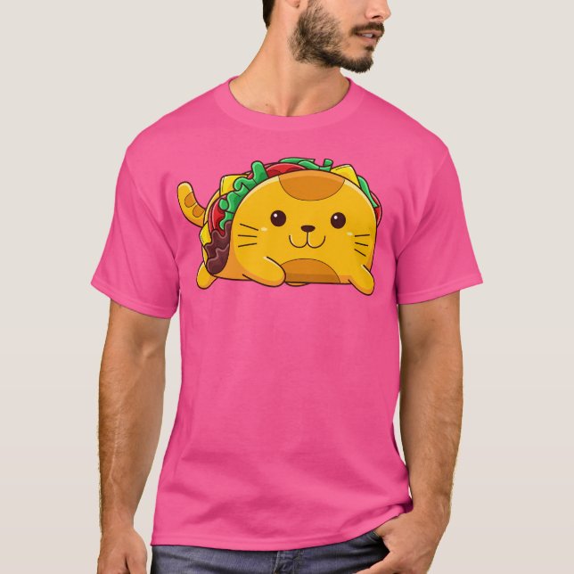T-shirt Yummy Kawaii Chat Taco (Devant)