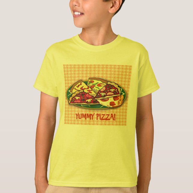 T-shirt Yummy Pizza (Devant)