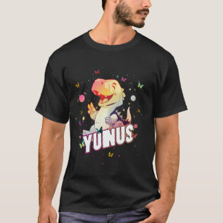 T-shirt YUNUS - Nom mignon du garçon avec Dinosaur mignon