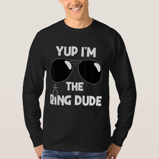 T-shirt Yup Je suis le Ring Dude Ring Bearer Mariage Ring  (Devant)
