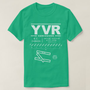 T-shirt YVR de l'aéroport international de Vancouv