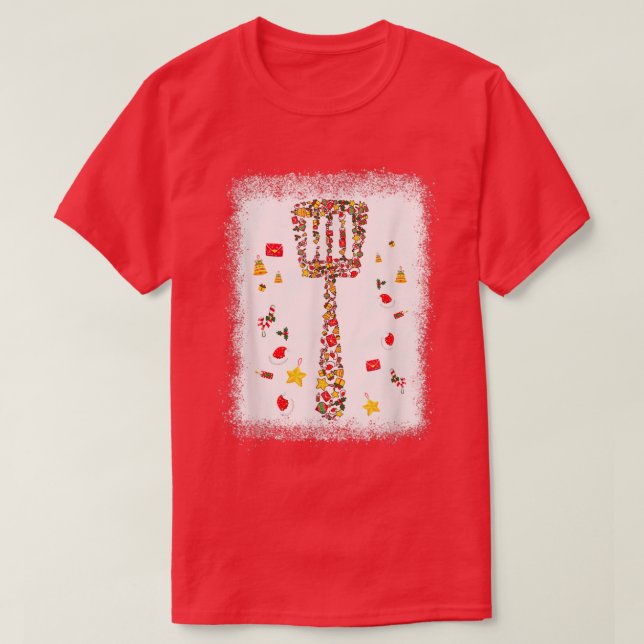 T-shirt YXen Spatule de Noël en bois Pyjama Joyeux Noël Co (Design devant)
