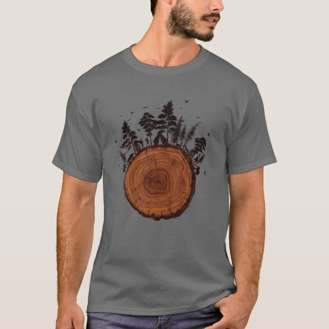 T-shirt Yxm3 Funny Trees Trunk Tree Plante Lover Aventure (Devant)